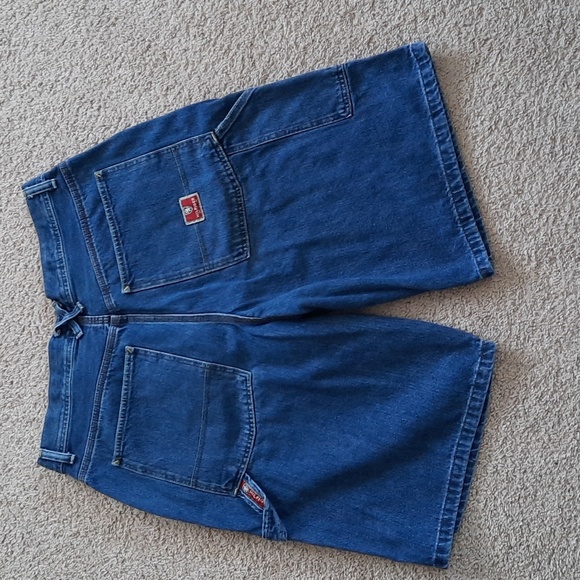 Vintage Tommy Hilfiger red label denim shorts, carpenter fit, size 36, Y2K - Picture 2 of 7